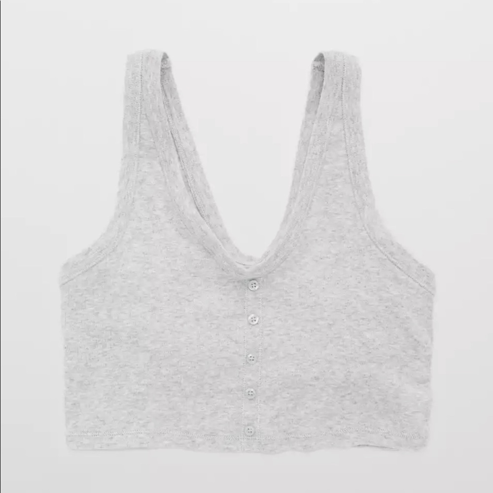 Aerie Chilly Pointelle Longline Bralette